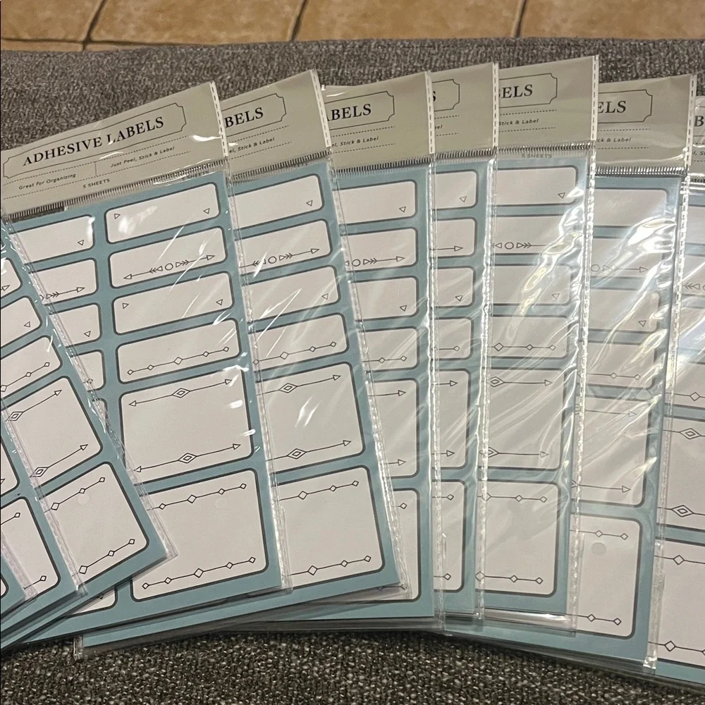 Adhesive Labels for Home Office - Blue